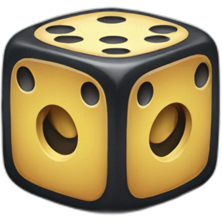 dice with a face on top emoji