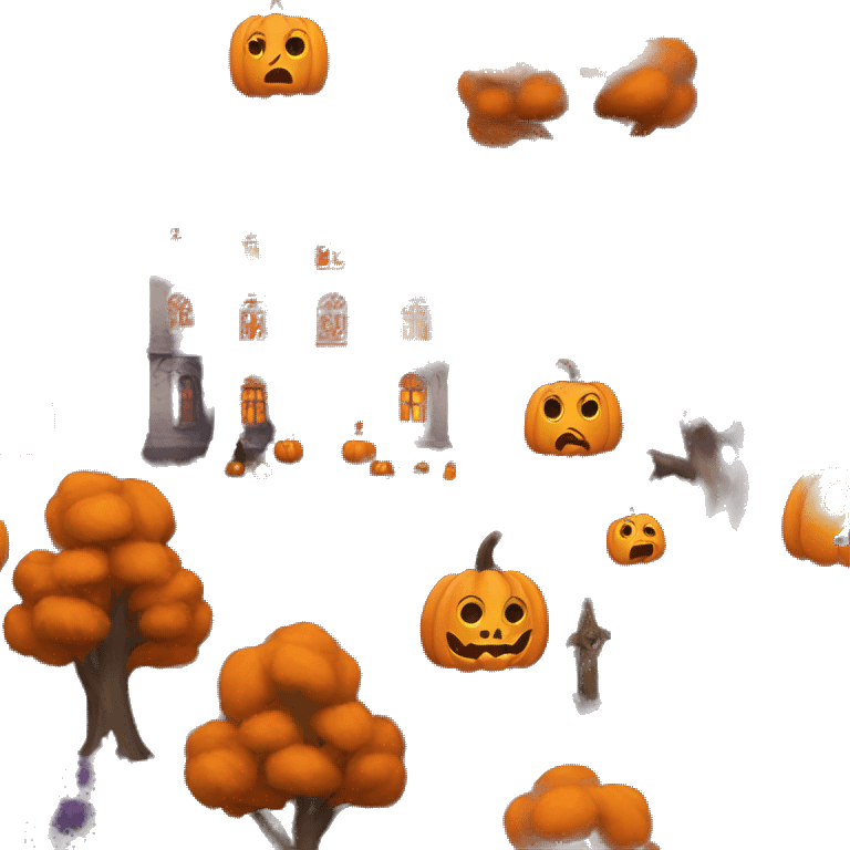 manor halloween forest spooky emoji