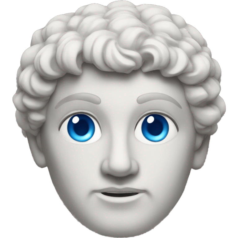 Greek statue with blue eyes emoji