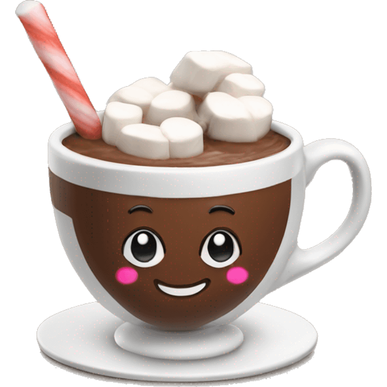 Hot chocolate with marshmallows  emoji