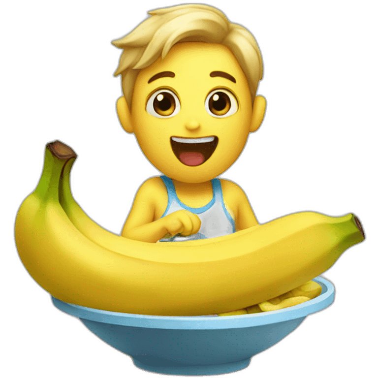 eating banana emoji