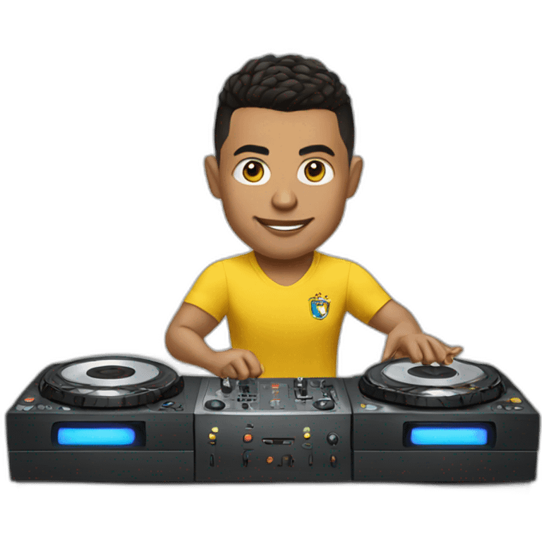 ronaldo playing dj emoji