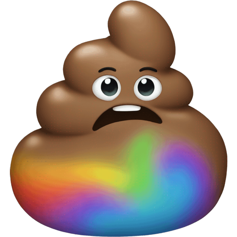 Rainbow poop emoji