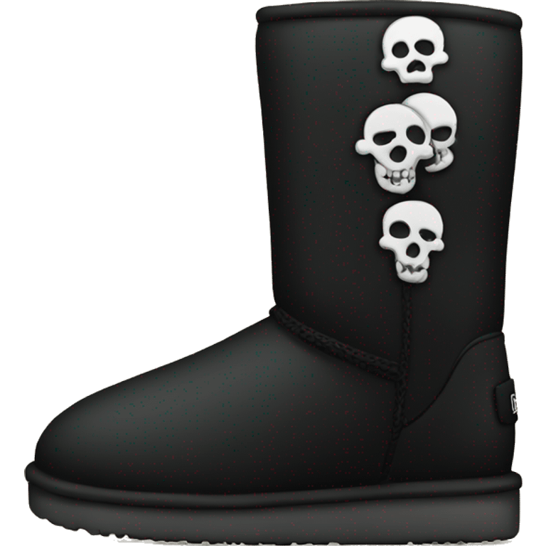 black UGGs with skulls  emoji