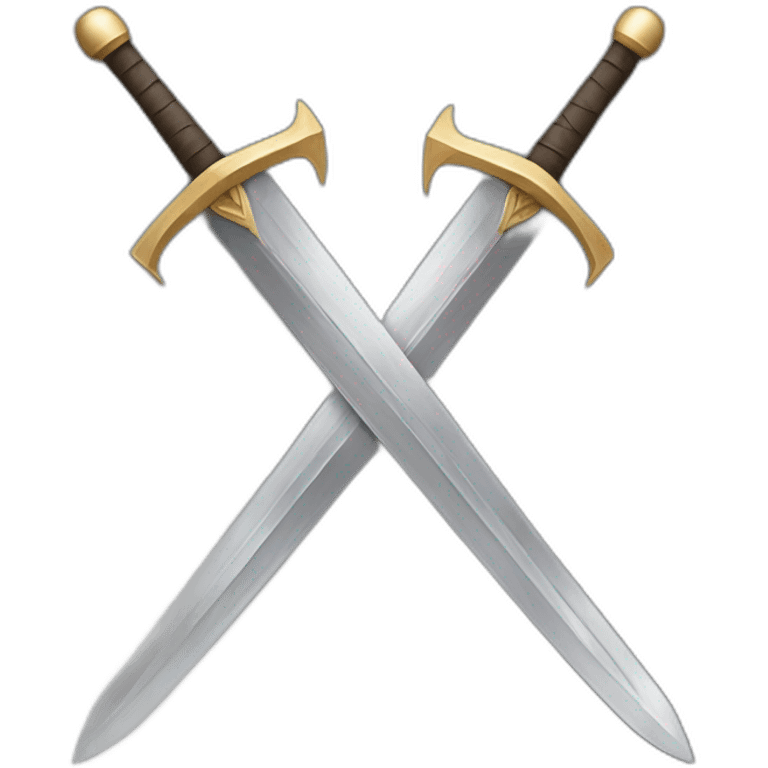 "Design detailed swords crossed in battle, on a historic battlefield." emoji