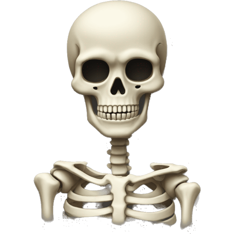 skeleton peeking from right the side emoji