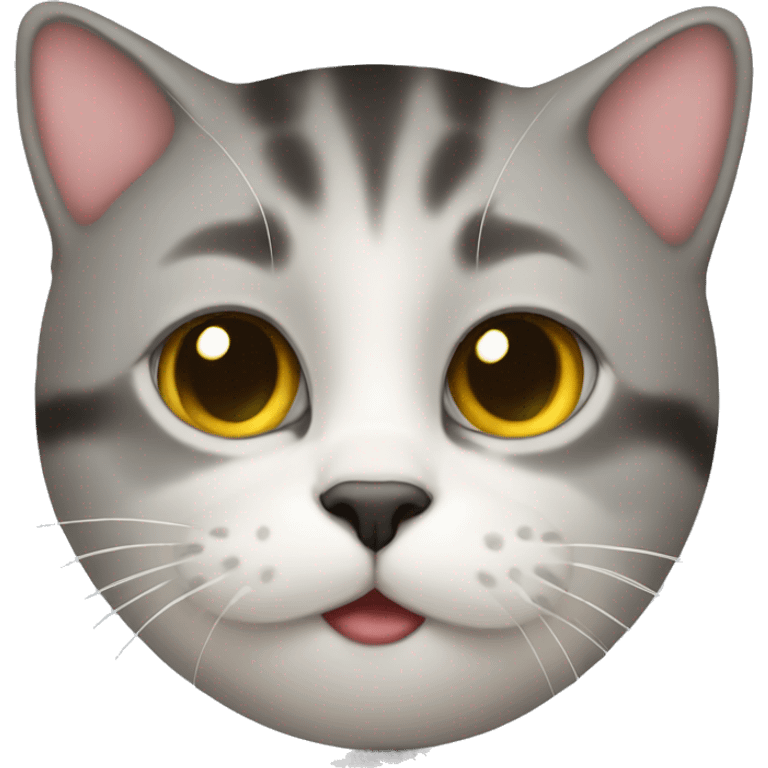 Cat making a kiss emoji