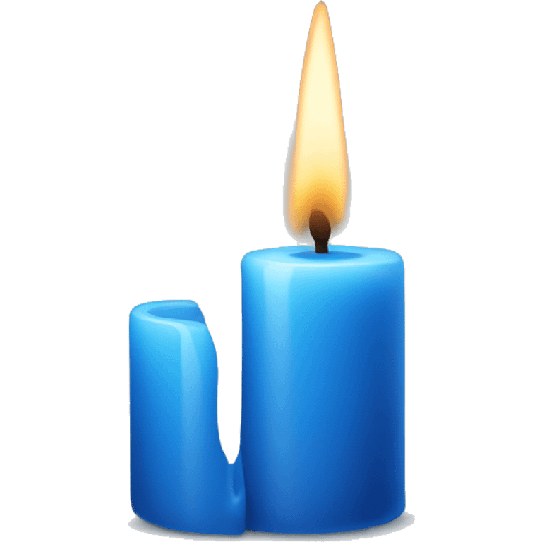 Blue candle emoji