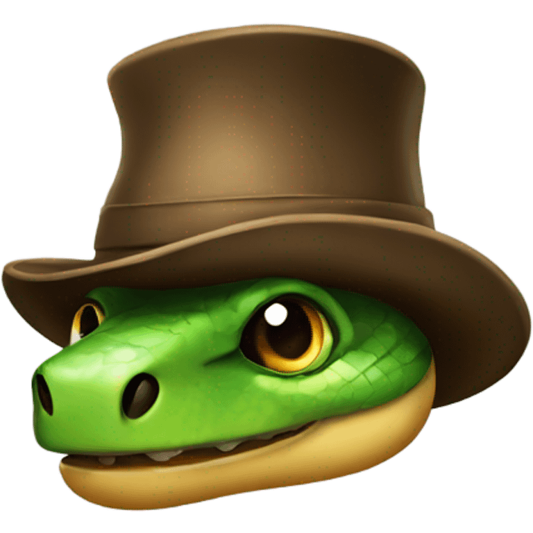 snake with hat emoji