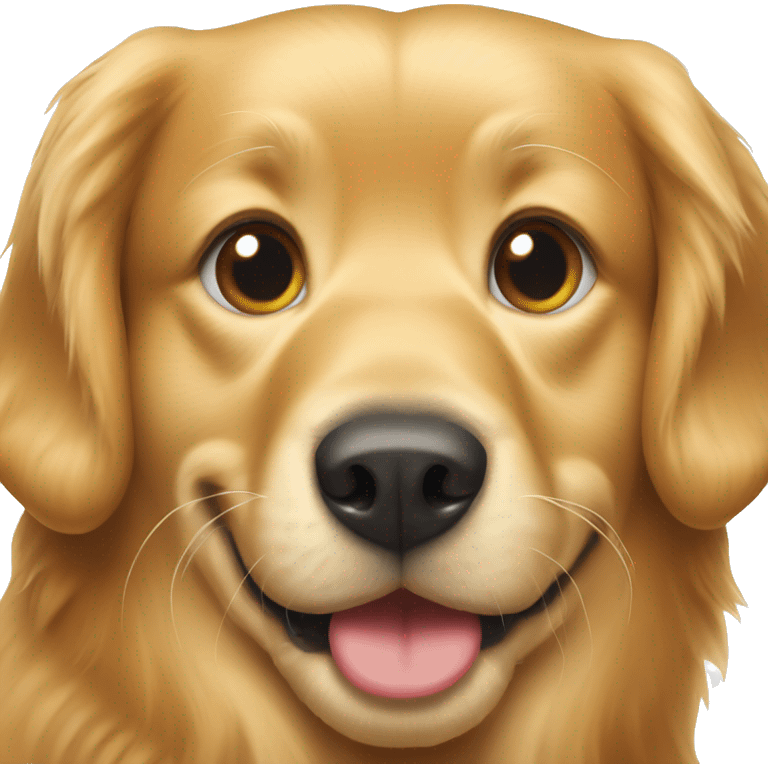 golden retriever with baked beans emoji