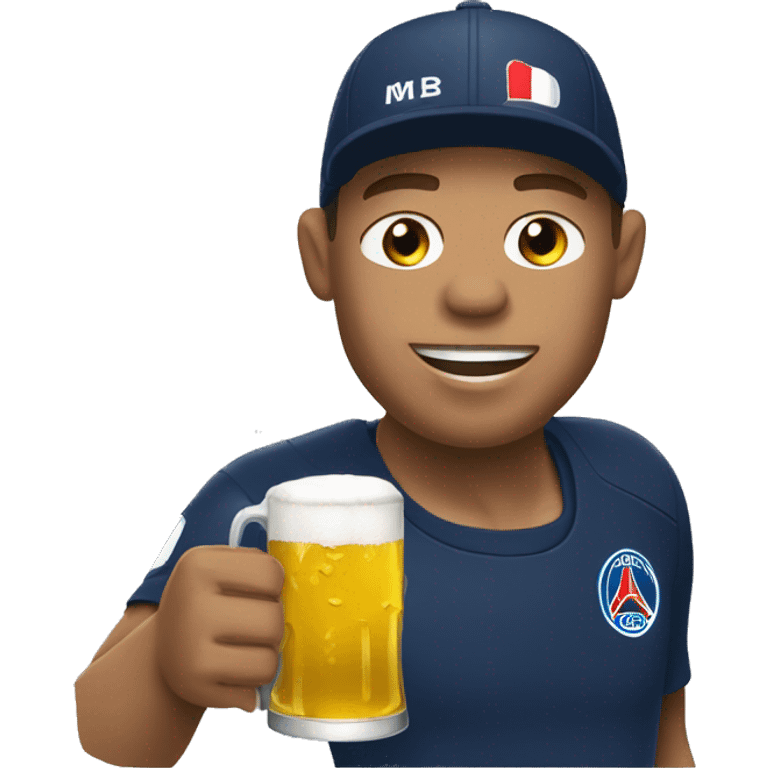 mbappé qui boit de la biere emoji