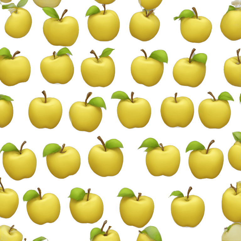 yellow apple emoji looking to the side emoji