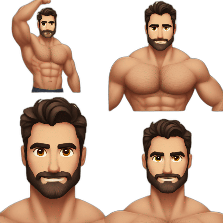 Hot bearded shirtless muscled dad, nakd, tyler hoechlin emoji