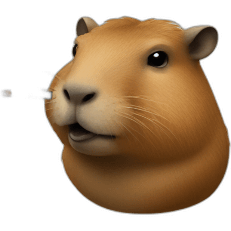 a capybara smoking a cigarette emoji