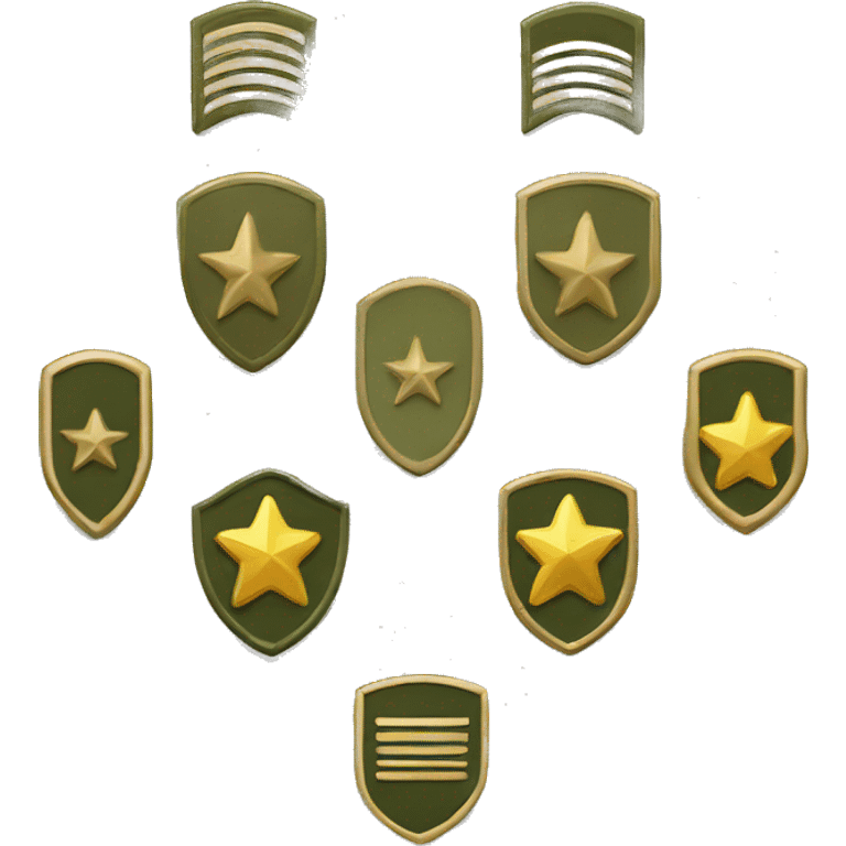 army RANKS badges emoji