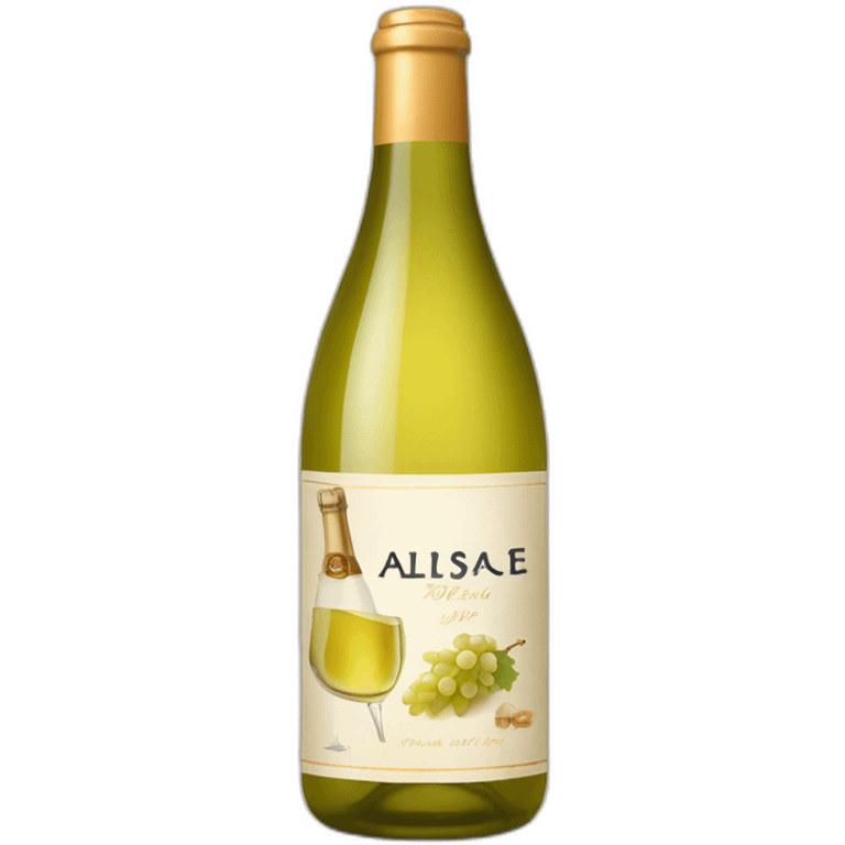 bottle of alsace white wine emoji