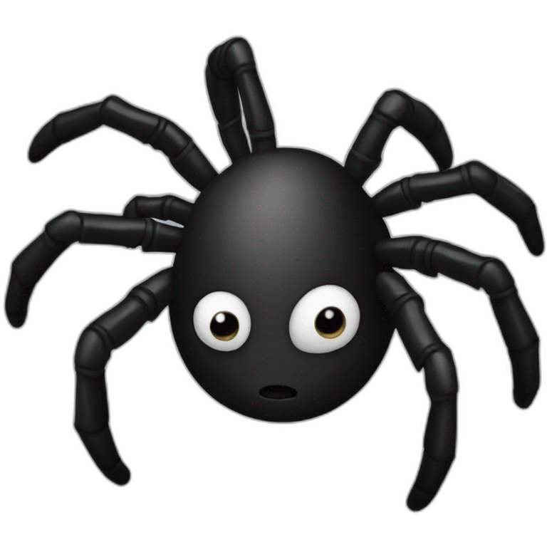 black spider mascot headshot emoji