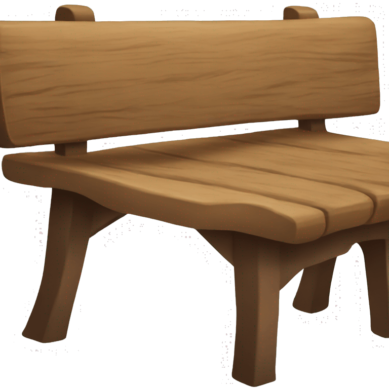 Brown wood bench emoji