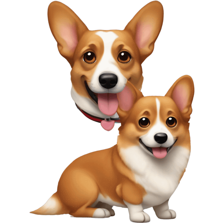 corgi mis with dachshund emoji