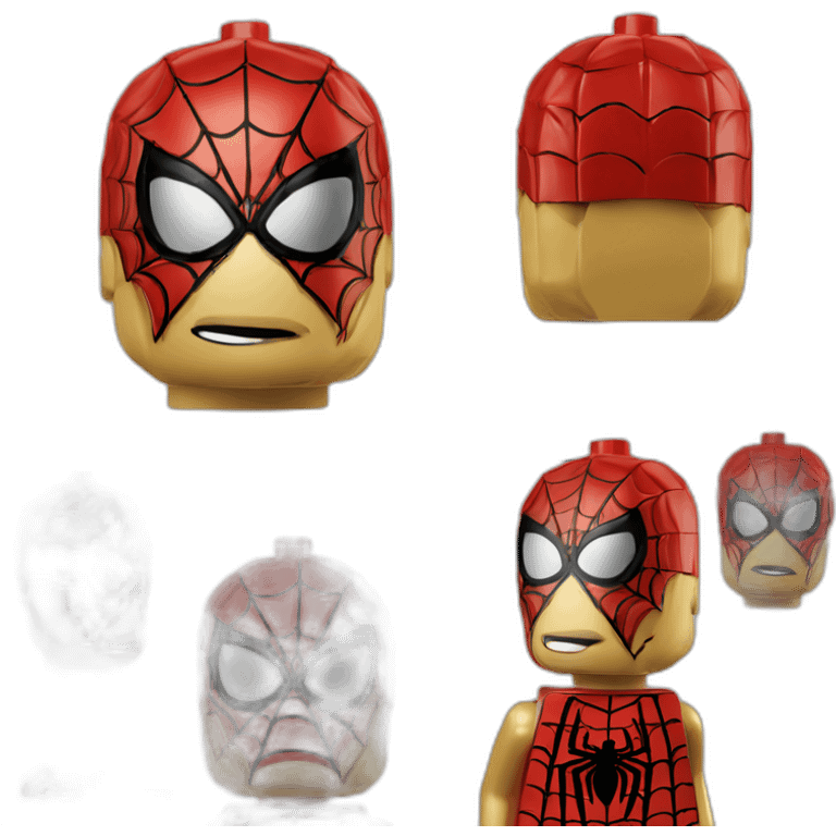 spider Man with cristmas hat Lego emoji