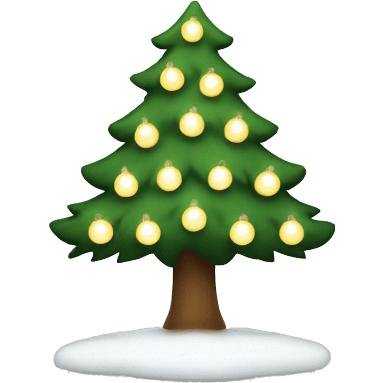  christmas tree with white lights emoji