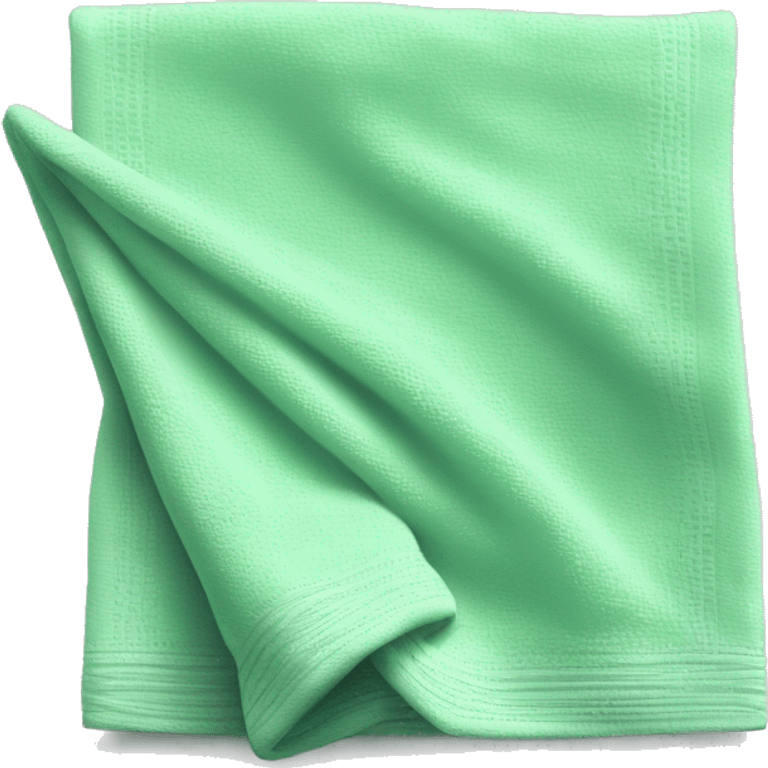 Realistic folded mint green dish towel emoji