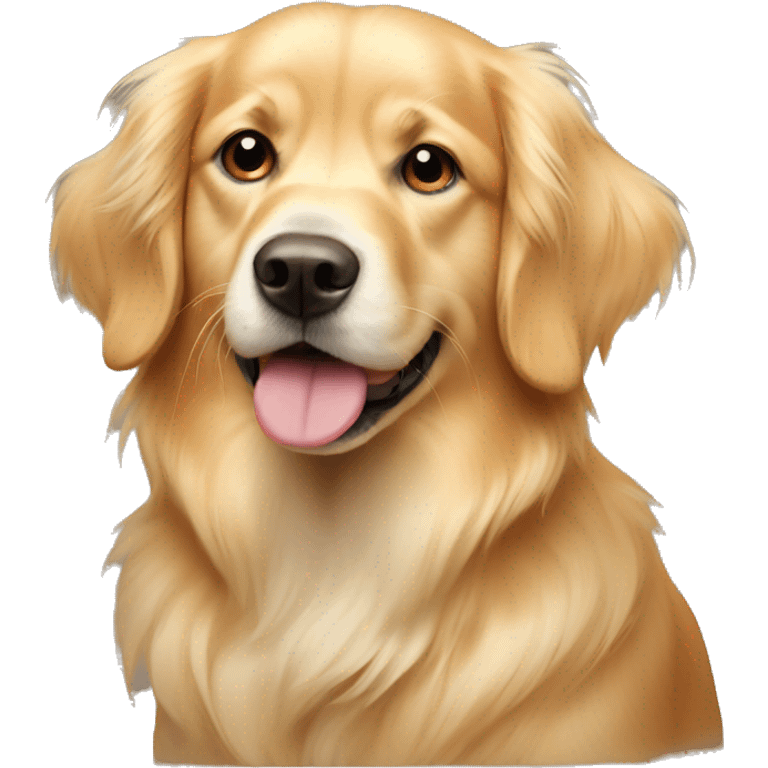 Golden retriever with papillon ears  emoji