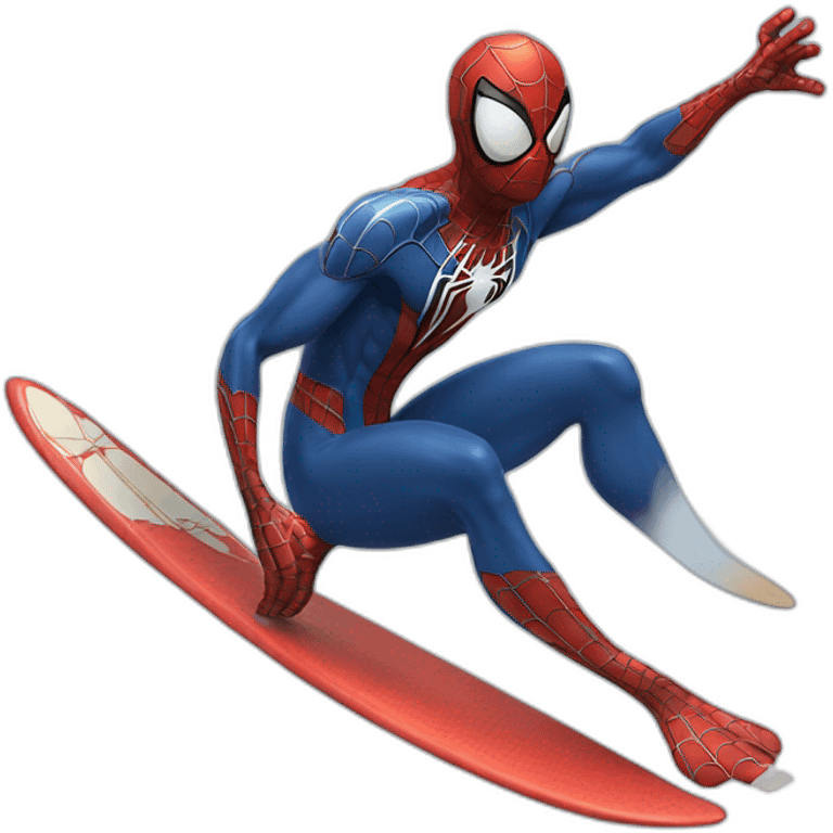 Spiderman surfing emoji