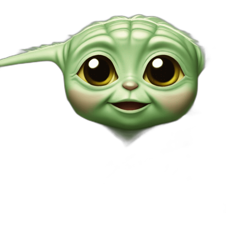 Happy baby yoda emoji