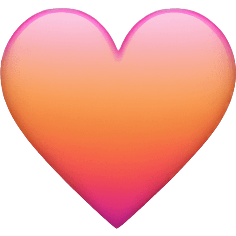 Pink and orange ombré heart  emoji