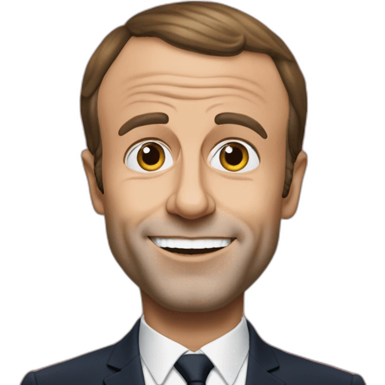 Emmanuel Macron habillé comme un rappeur emoji