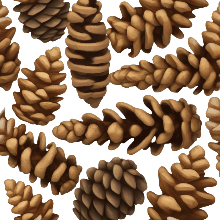 spruce pine cone snowy emoji