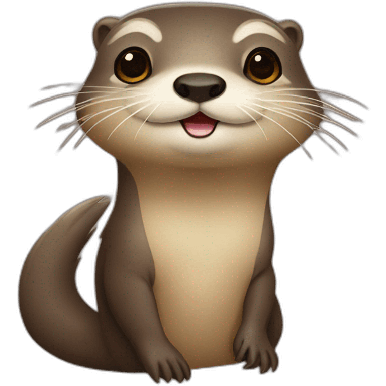 Loutre avec barbichette emoji