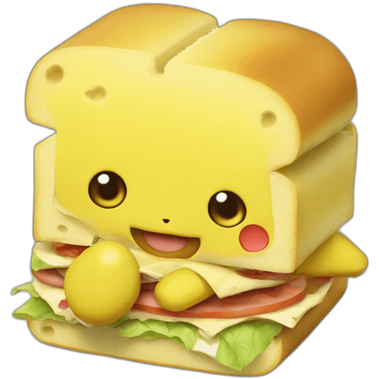 Yellow-pokemon-robot-eating-sandwich emoji