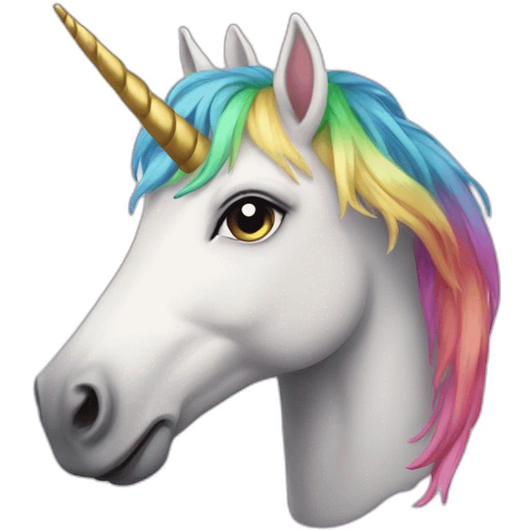 Rainbow unicorn emoji