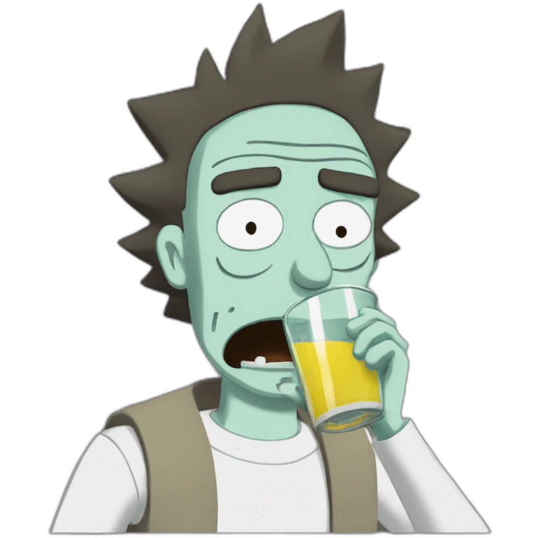 Rick Sanchez drinking emoji