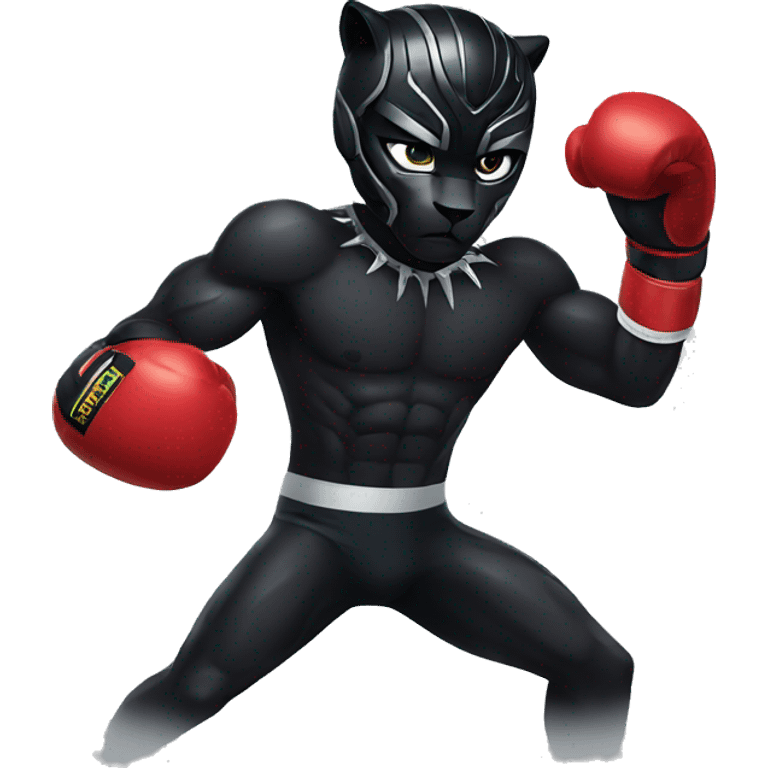 Black Panther Training Boxing  emoji