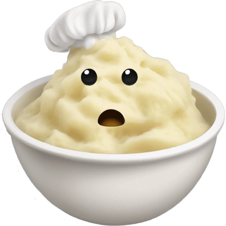 Mashed potato in a bowl emoji