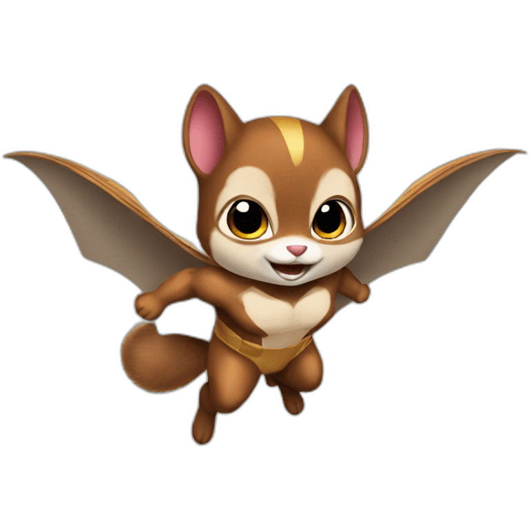 flying squirrel superhero emoji