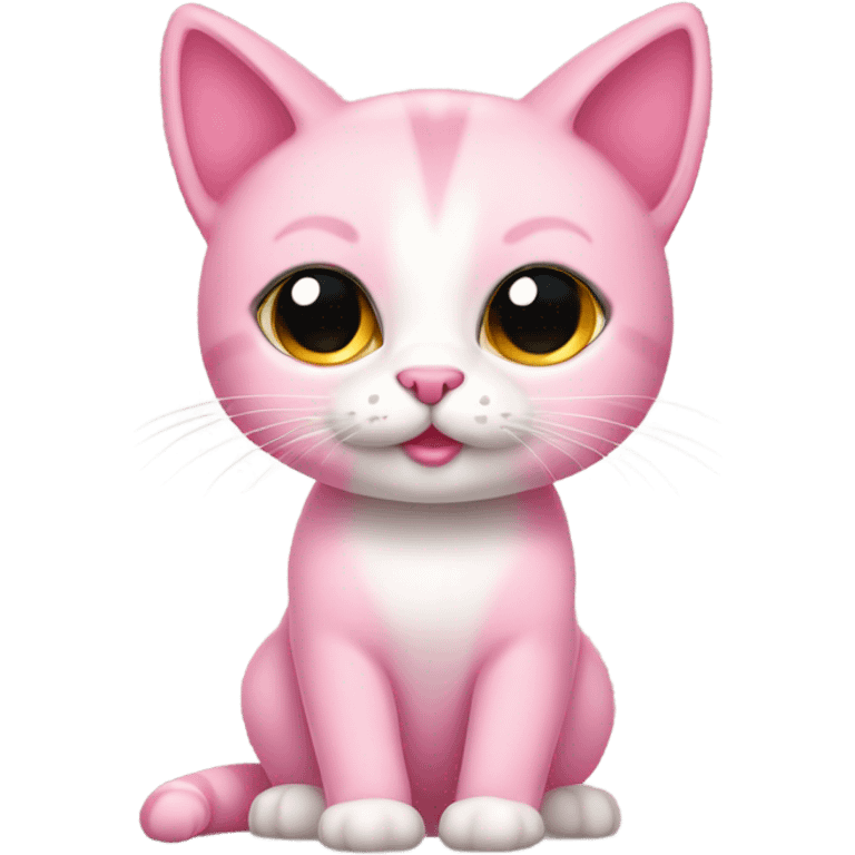 cute pink coquette cat  emoji