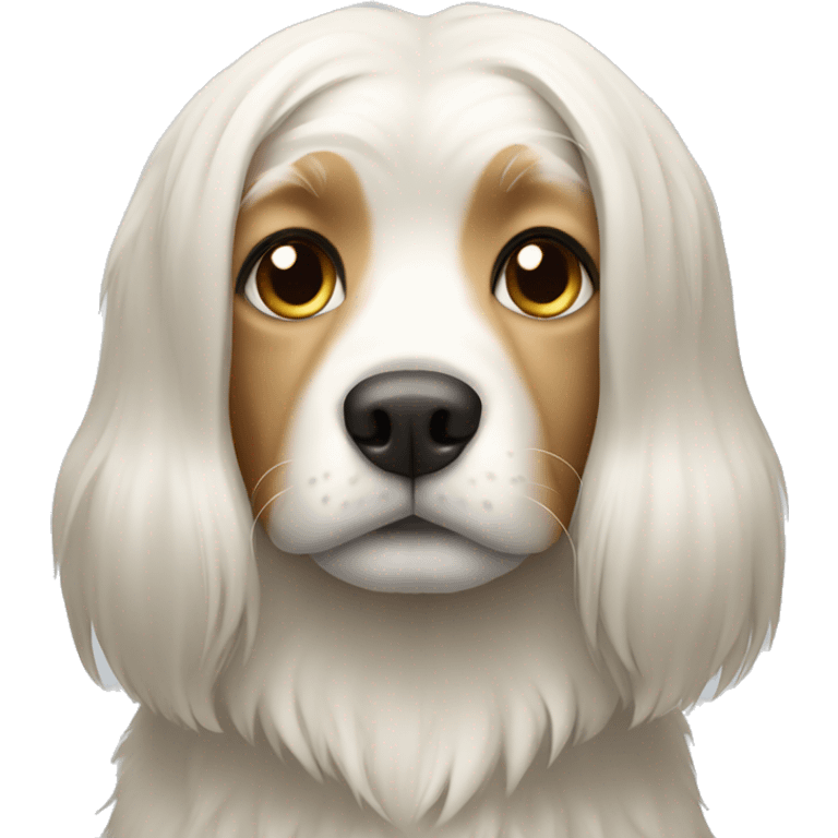 dog with white long hair emoji