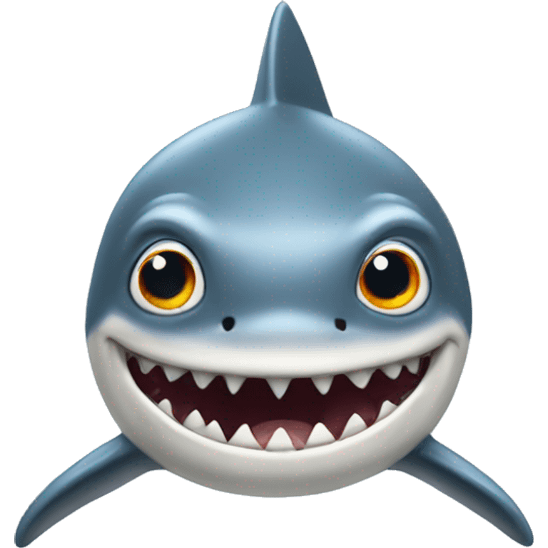 Shark with super big eyes emoji