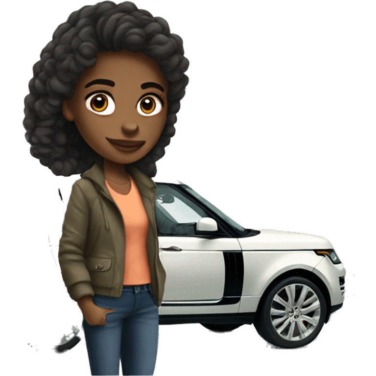 Girl in Range rover emoji