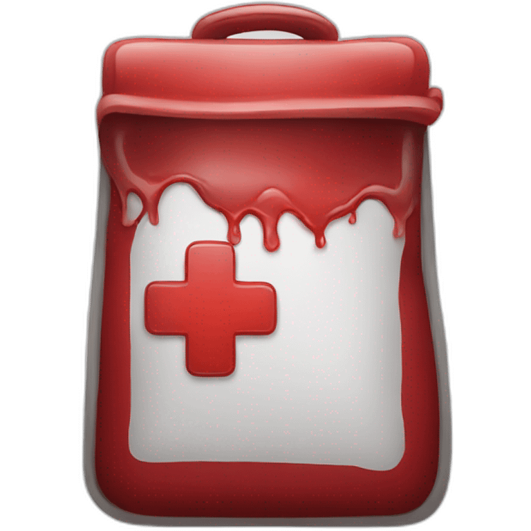 Blood medical bag emoji