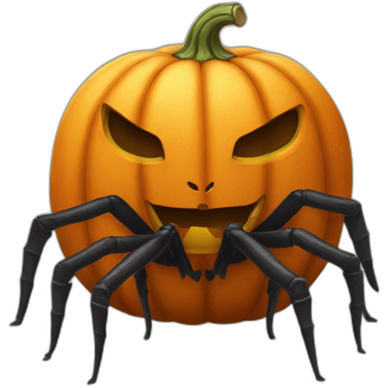 pumpkin with spider legs emoji