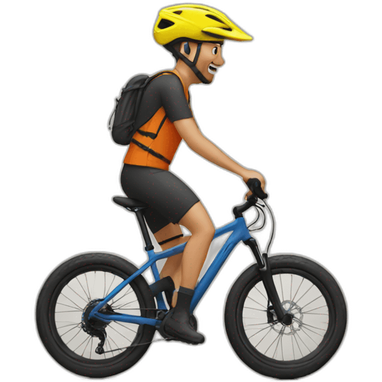 Mountain biking emoji