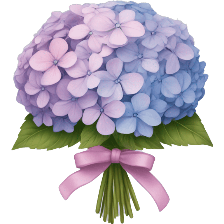 hydrangea bouquet with ribbon emoji