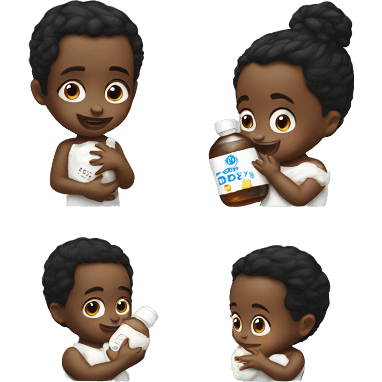 p diddy holding baby oil and a baby emoji