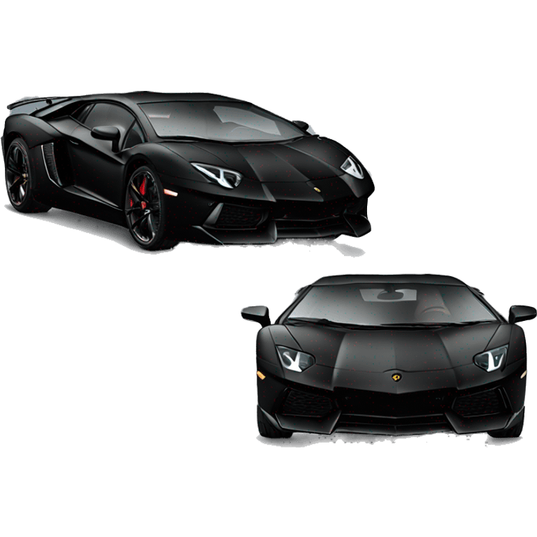 black aventador lamborghini emoji