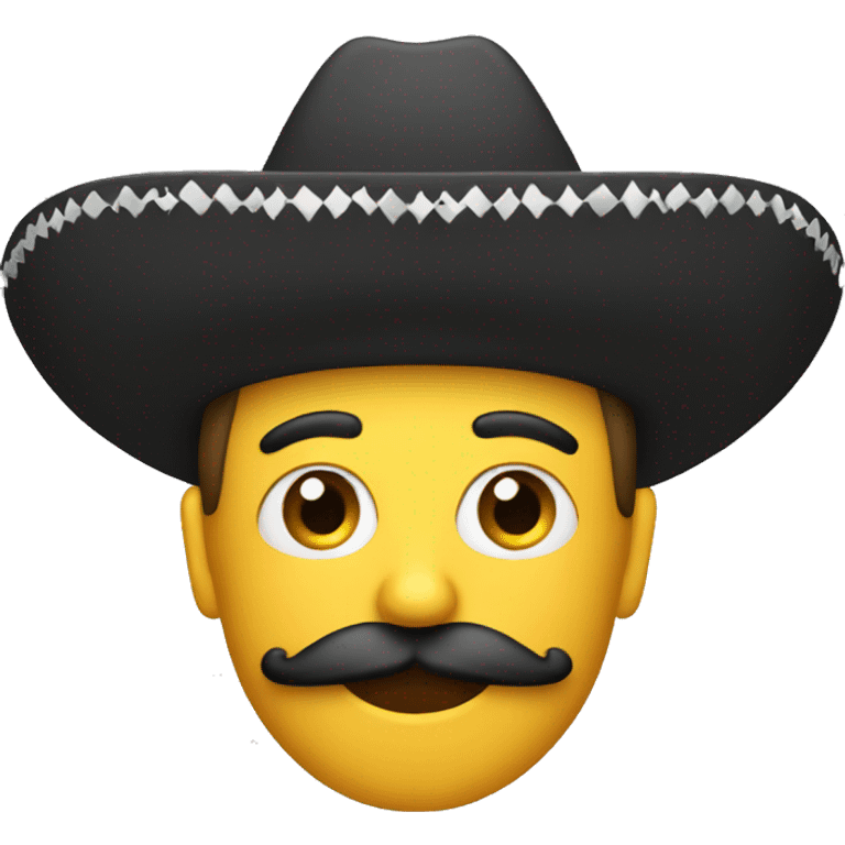 person with sombrero and mustache  emoji